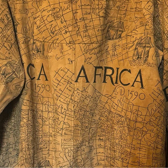 The African Star Homeland Authentics camel color Leather suede jacket one size - Picture 4 of 4